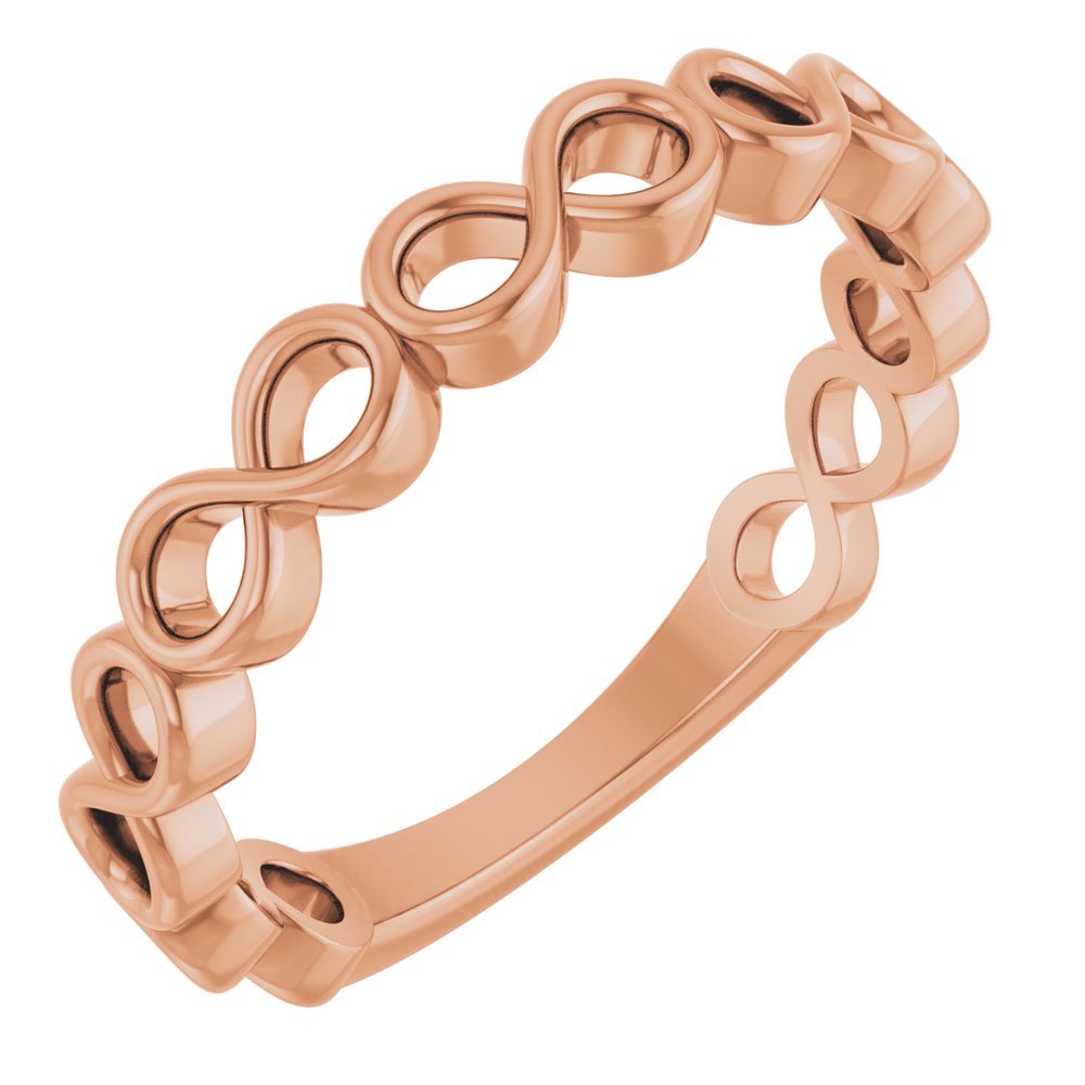 14k Infinity Stackable Band