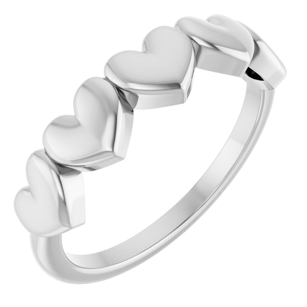 14k Heart Shape Stackable Ring