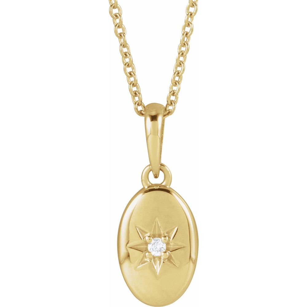 14k Diamond Accent Star Pendant