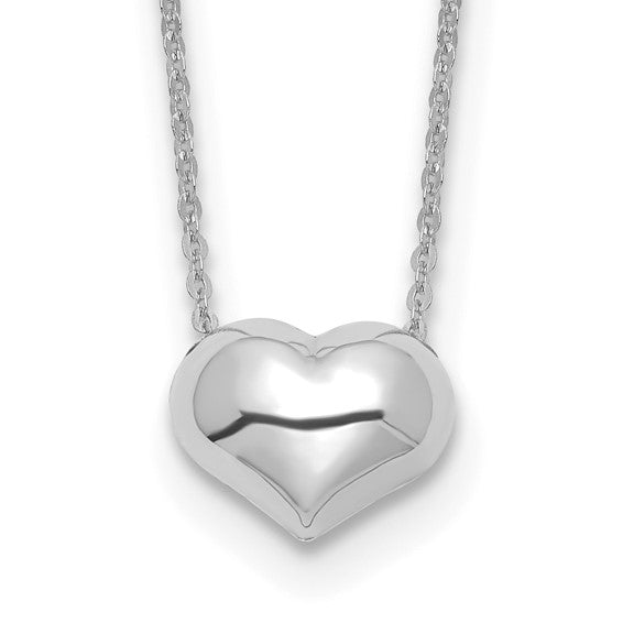 14Kt Medium Puffy Heart Necklace