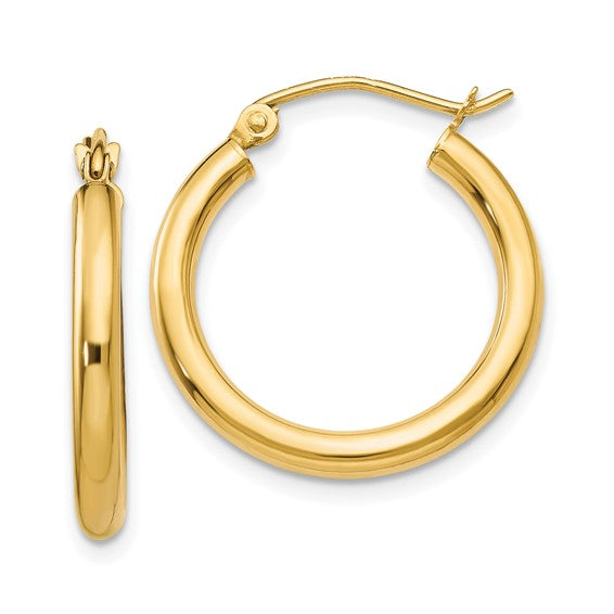 Ladies Small 14KT White Gold Hoops #TC649