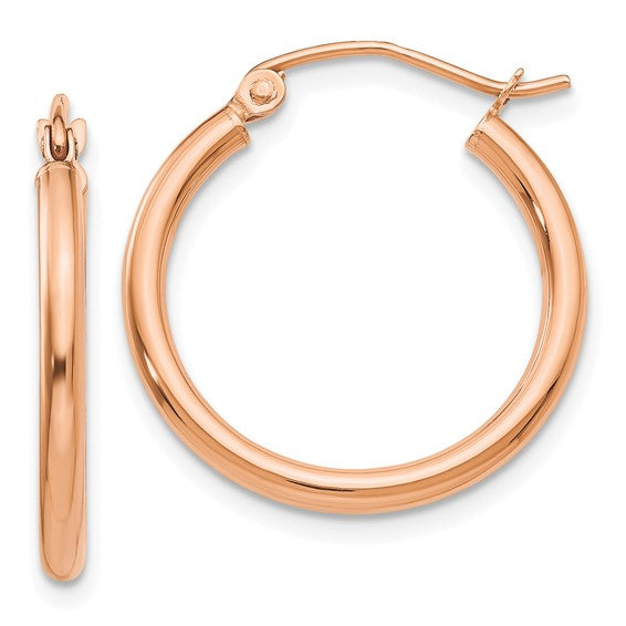 Ladies Small 14KT White Gold Hoops #TC649