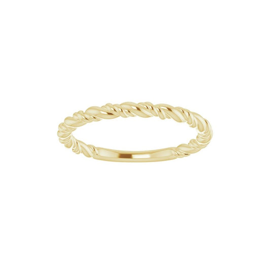 14k Stackable Rope Ring