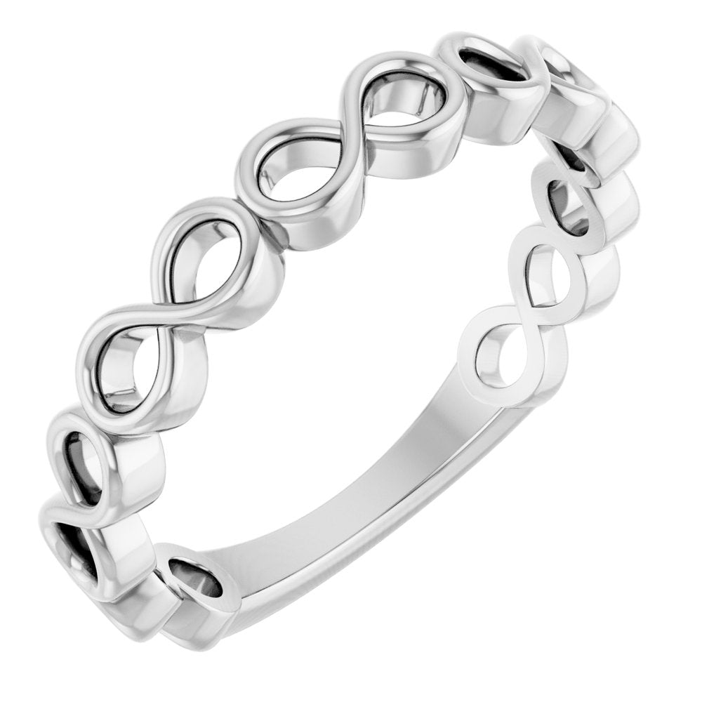 14k Infinity Stackable Band