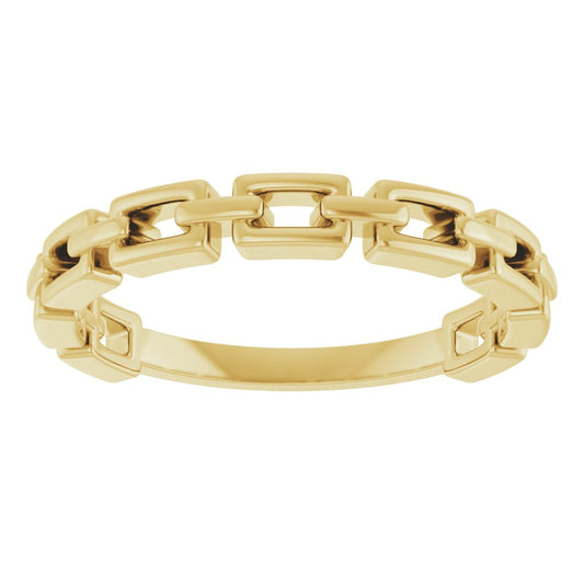 14k Stackable Chain Link Band