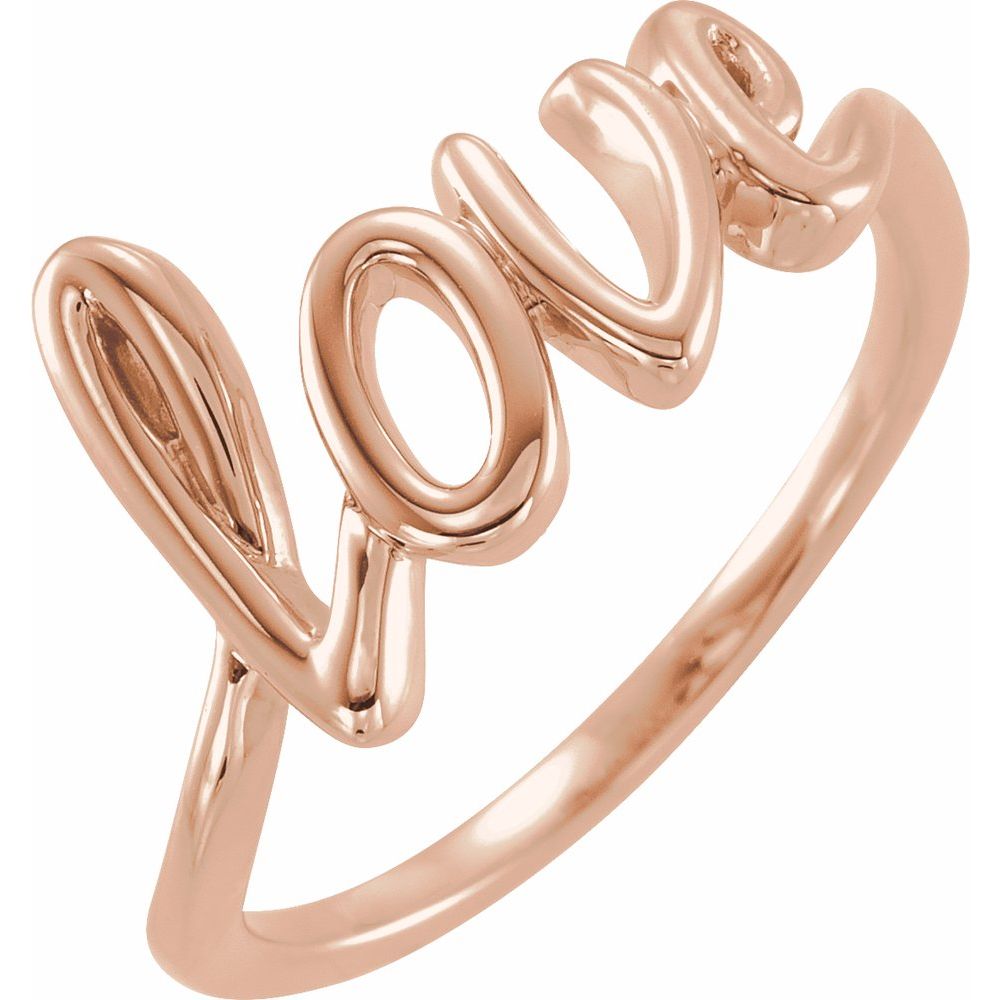 14k Love Stackable Band