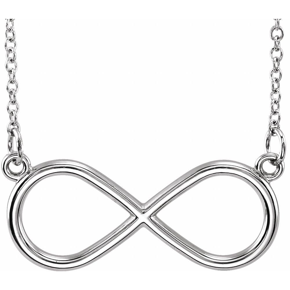 14K Polished Infinity Necklace