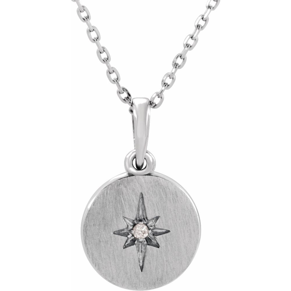 14k Diamond Accent Star Pendant