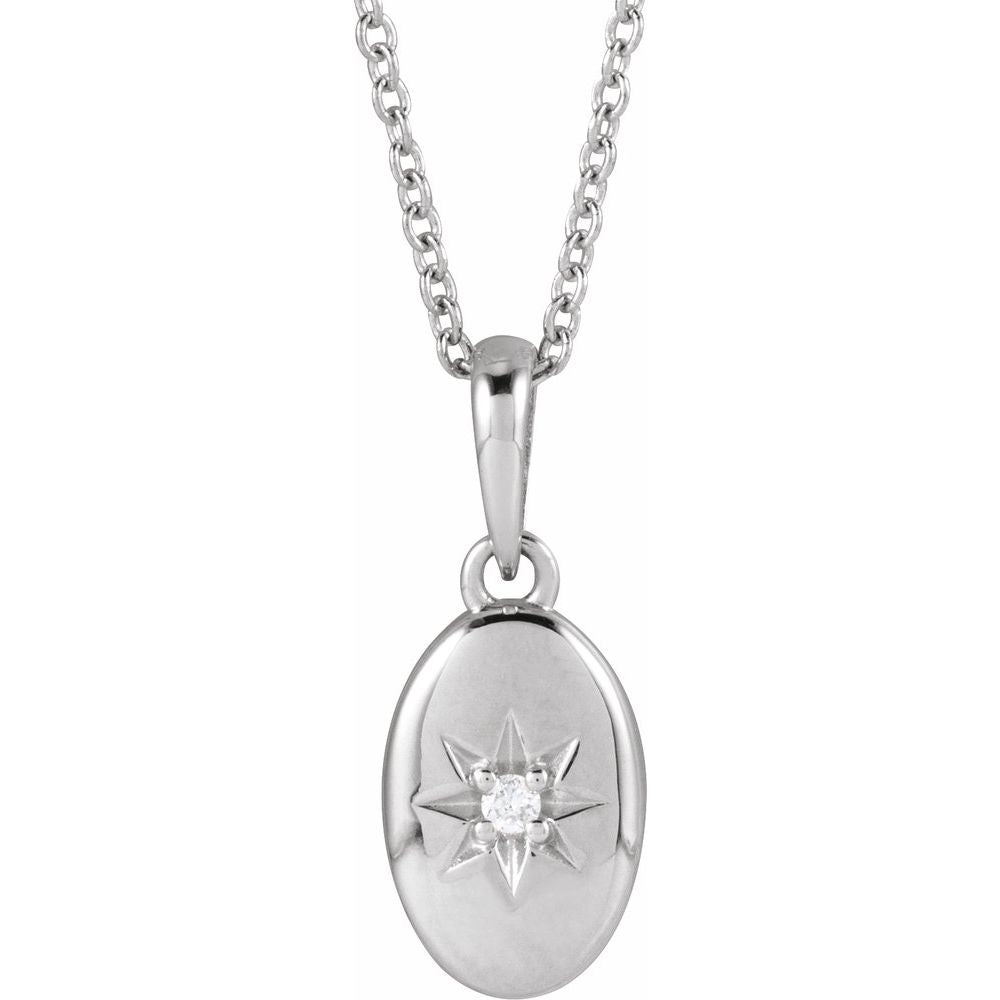 14k Diamond Accent Star Pendant