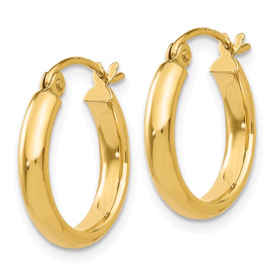 Ladies Extra Small 14KT Yellow Gold Hoops #TA231