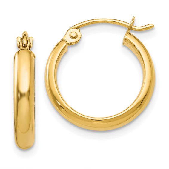 Ladies Extra Small 14KT Yellow Gold Hoops #TA231