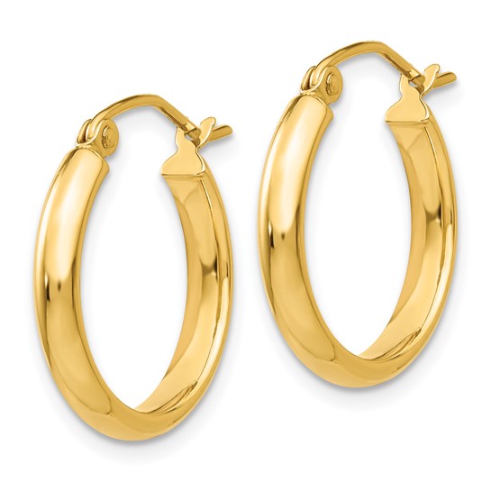 Ladies Small 14kt Yellow Gold Hoops #TA232