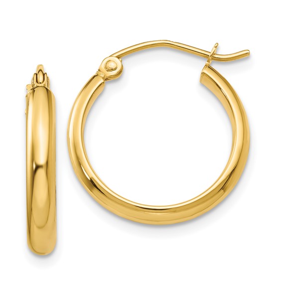Ladies Small 14kt Yellow Gold Hoops #TA232